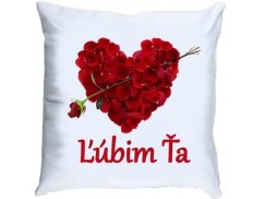 Vankúš - Ľúbim ťa - Ruža