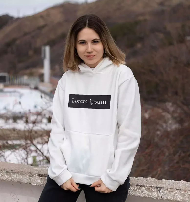 Dámska mikina - Lorem Ipsum V2 - Farba: Čierna, Veľkosť: XL