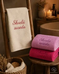Vyšívaná osuška - Skvelá suseda