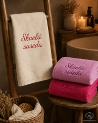 Vyšívaná osuška - Skvelá suseda
