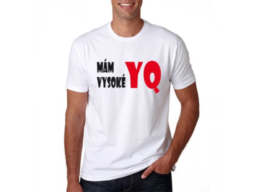 Vtipné tričko - Mám vysoké YQ - Pánske