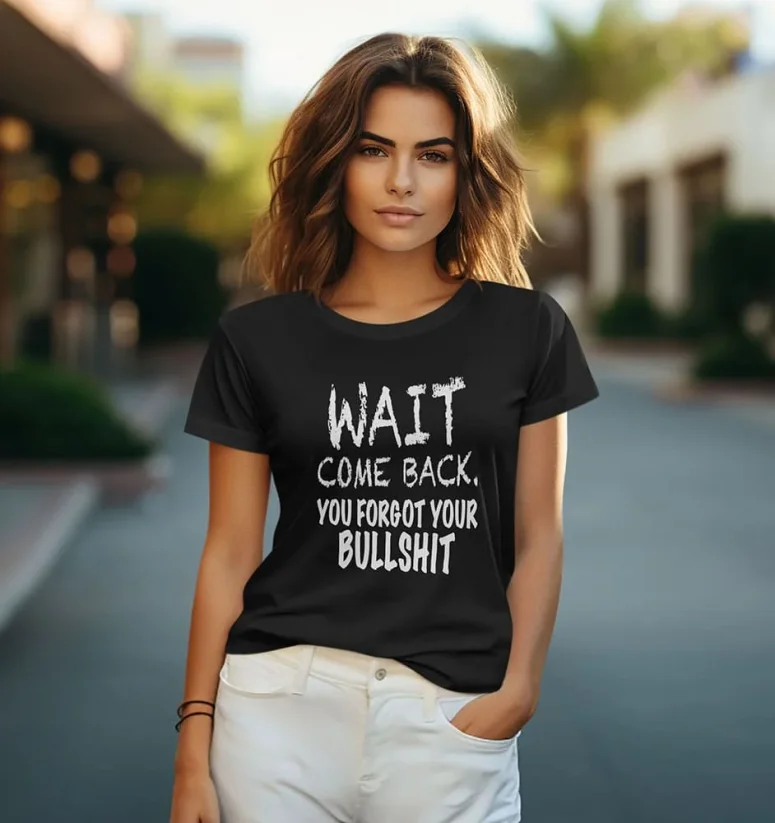 Dámske tričko - Come back - Farba: Čierna, Veľkosť: XL