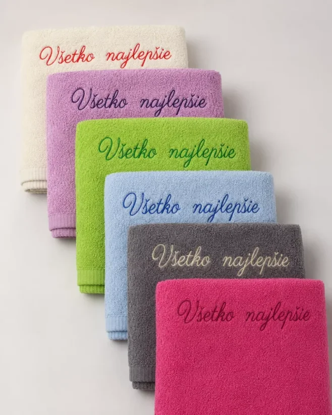 Vyšívaná osuška - Všetko najlepšie