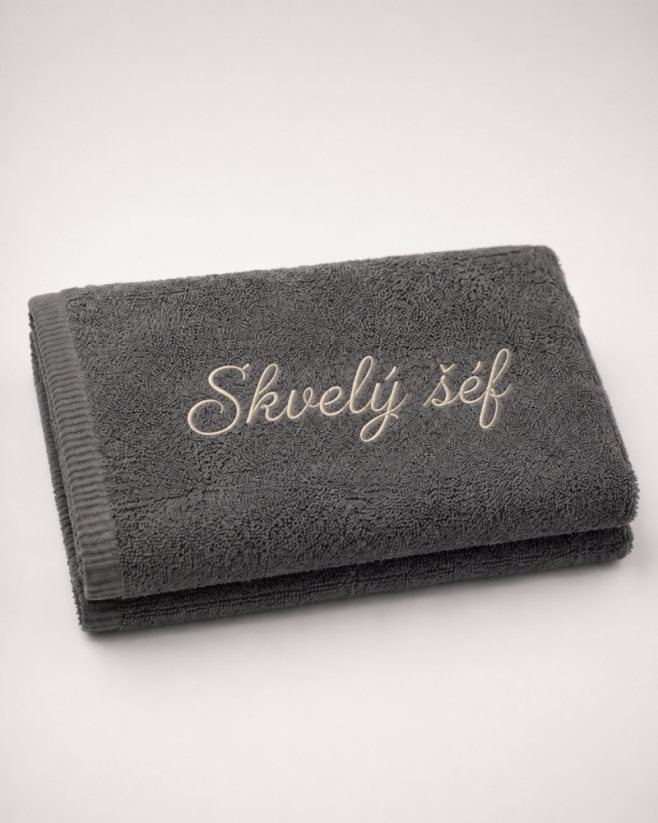 Vyšívaná osuška - Skvelý šéf
