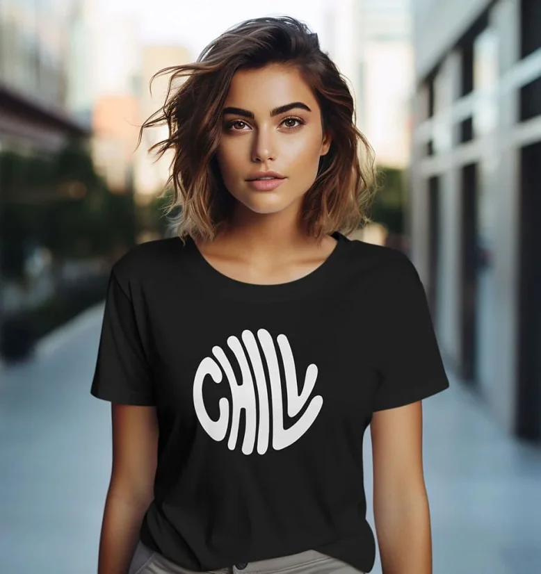 Dámske tričko - Chill - Farba: Biela, Veľkosť: S