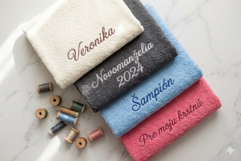 Vyšívaná osuška - S vlastnou výšivkou