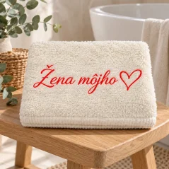 Vyšívaná osuška - Žena môjho ♥