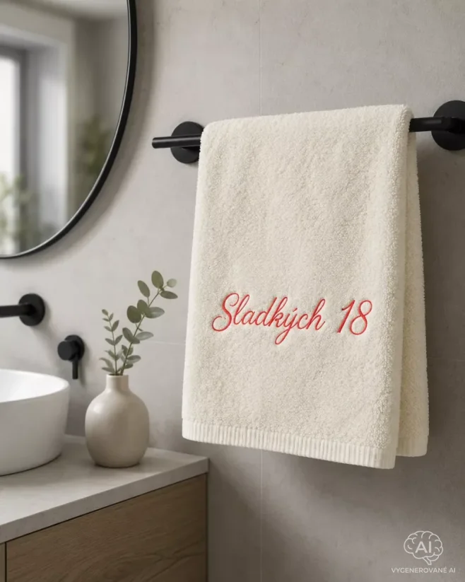 Vyšívaná osuška - Sladkých 18