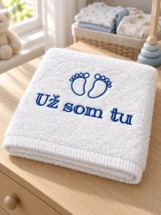 Vyšívaná osuška - Už som tu