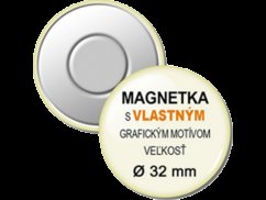 Magnetické odznaky s vlastnou potlačou 32mm