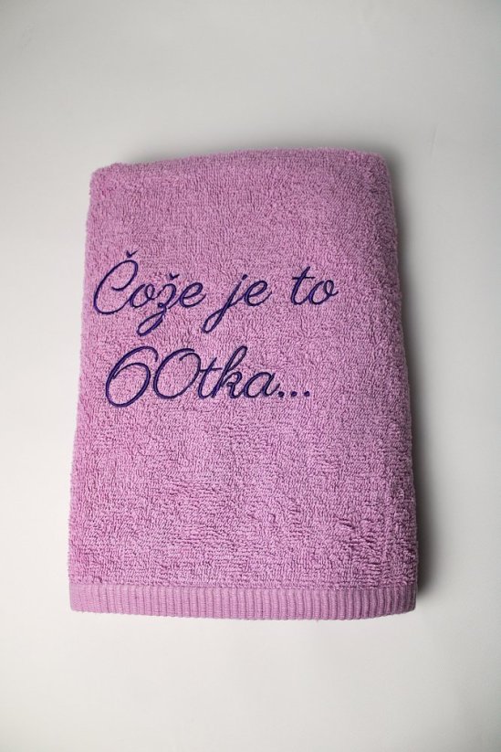 Vyšívaná osuška - Čože je to 60tka