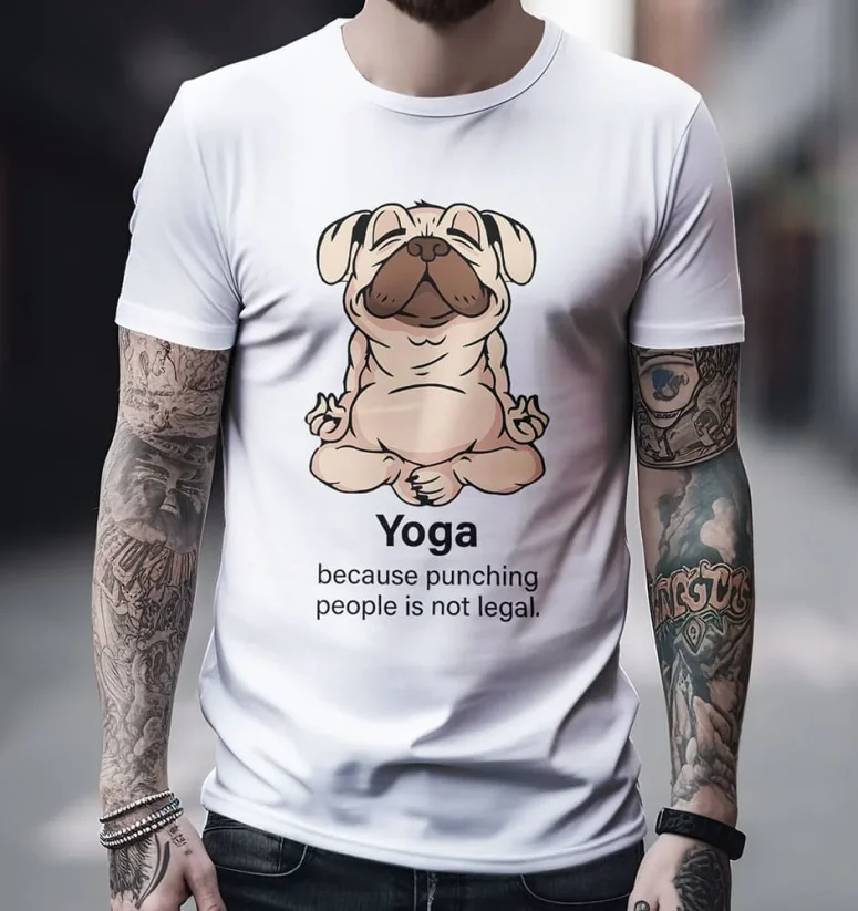 Pánske tričko - Yoga Dog