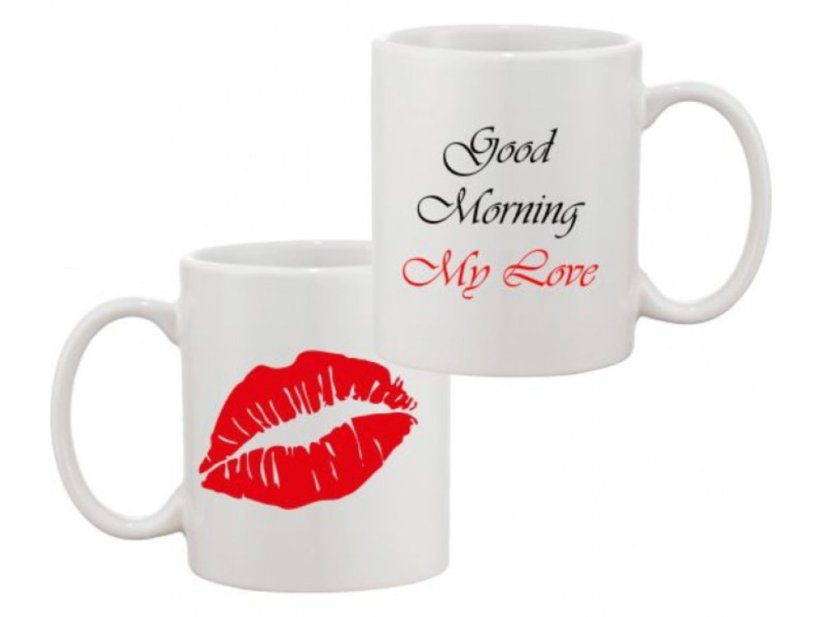 Biely hrnček - Good Morning