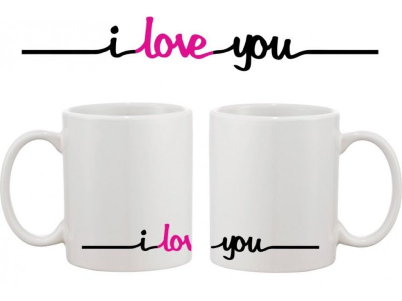 Biely hrnček - I love you - Panoráma