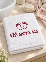 Vyšívaná osuška - Už som tu