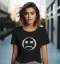 Dámske tričko - Sad Face - Farba: Biela, Veľkosť: S