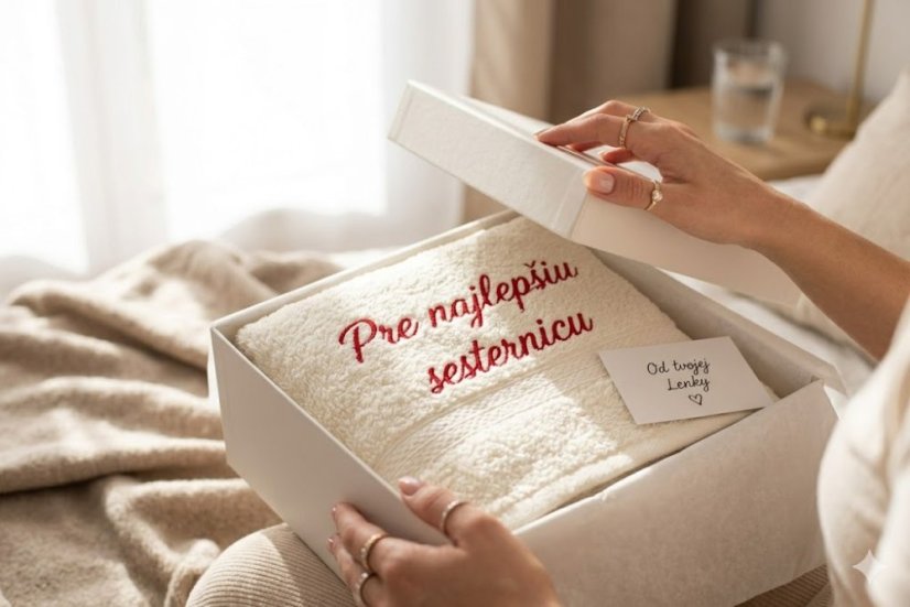 Vyšívaná osuška - S vlastnou výšivkou