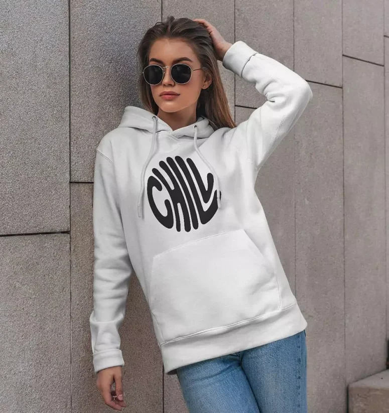 Dámska mikina - Chill - Farba: Biela, Veľkosť: XS
