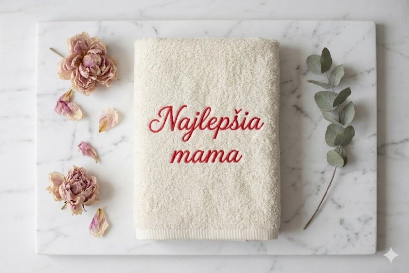 Vyšívaná osuška - Najlepšia mama