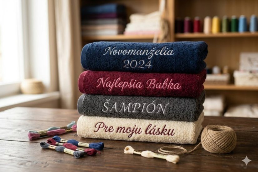 Vyšívaná osuška - S vlastnou výšivkou