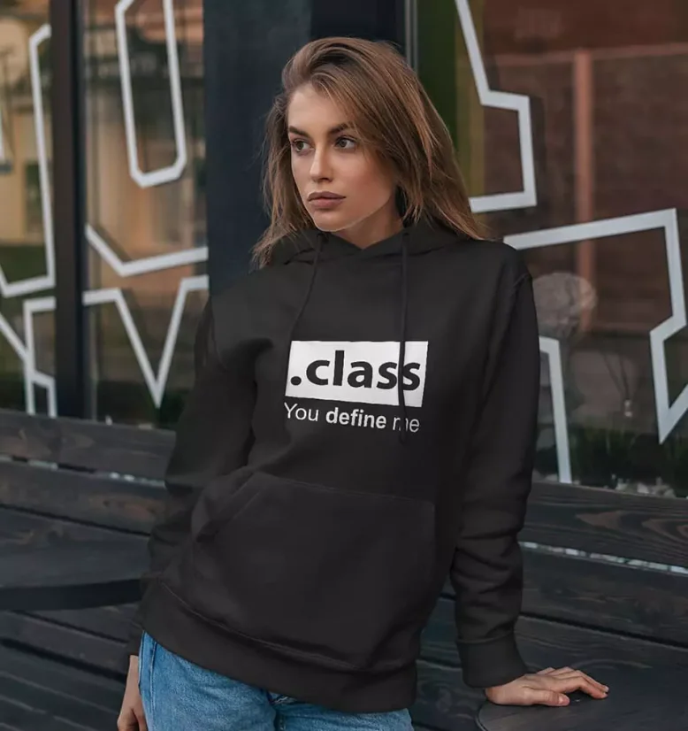 Dámska mikina - Class - Farba: Čierna, Veľkosť: L