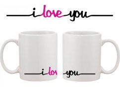 Biely hrnček - I love you - Panoráma