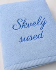 Vyšívaná osuška - Skvelý sused