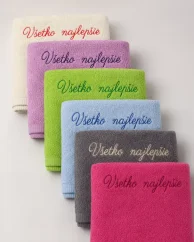 Vyšívaná osuška - Všetko najlepšie