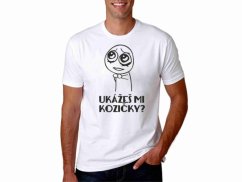 Vtipné tričko - Ukážeš mi kozičky?