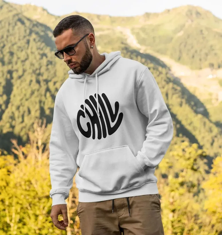 Pánska mikina - Chill - Farba: Biela, Veľkosť: XXL