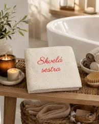 Vyšívaná osuška - Skvelá sestra