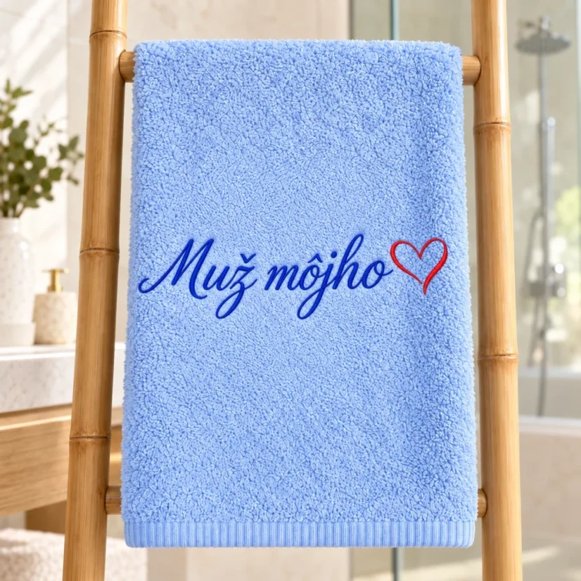 Vyšívaná osuška - Muž môjho ♥