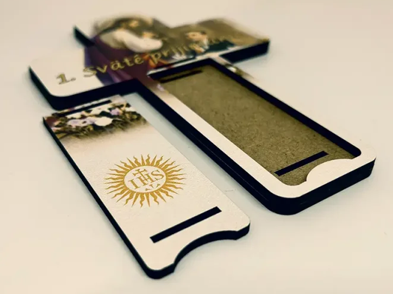 Drevená obálka na peniaze - 1 sväté prijímanie